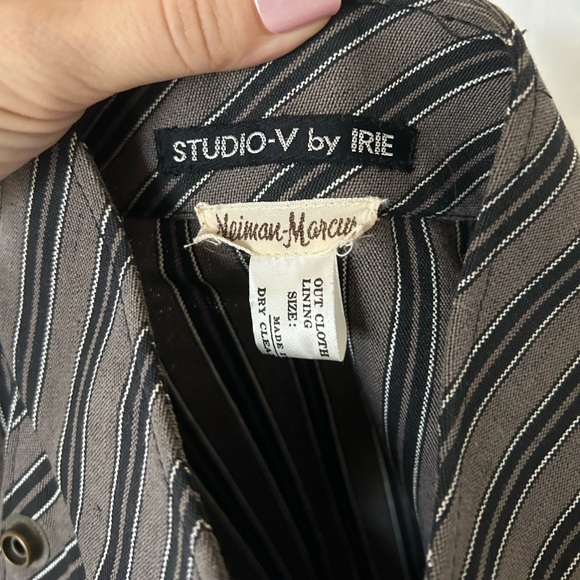 Vintage Striped Blazer Jacket Neiman Marcus - Picture 2 of 5